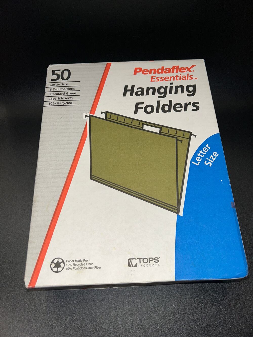 38 Pendaflex Essentials Hanging Folders Letter Size Green w/ Tabs & inserts